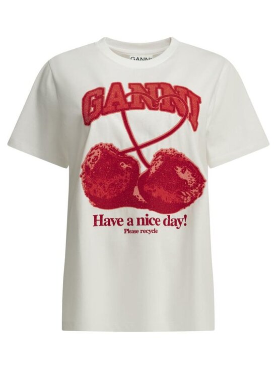 Ganni Tops - Ganni Cherries Crewneck T-Shirt Tag Size M Women